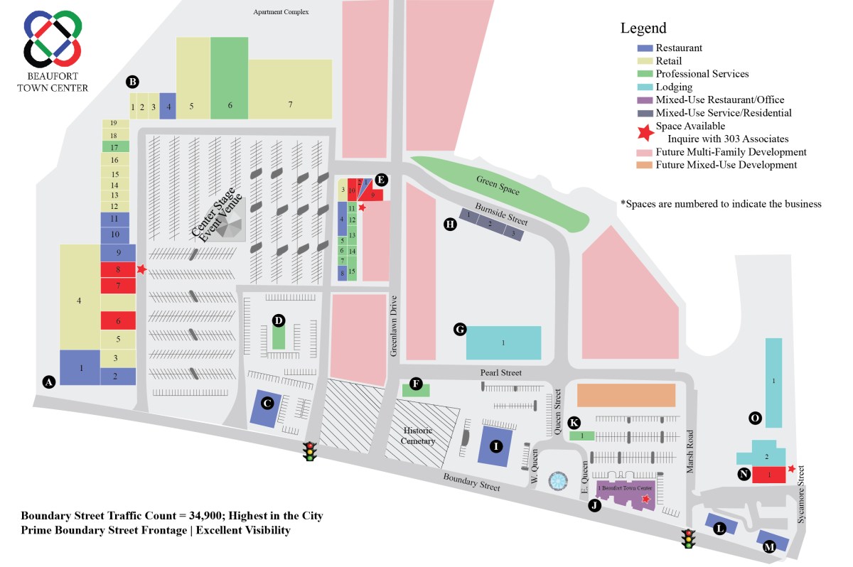Beaufort Town Center Aerial Illustration